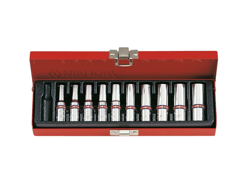 King Tony 1/4 Drive Deep Socket Set 10 Piece