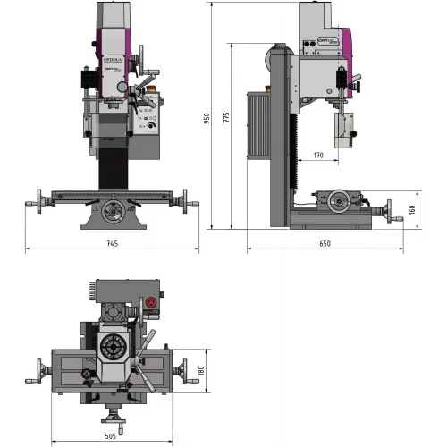 Opti Mill MH 22VD - Drilling and Milling Machine - Image 4